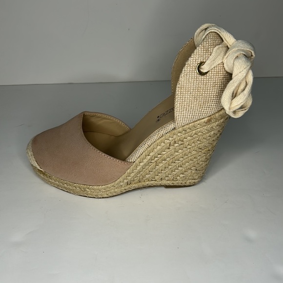 Shoedazzle Lauren Lace Up Espadrille Light Pink Women's Size 6.5 - Picture 3 of 9